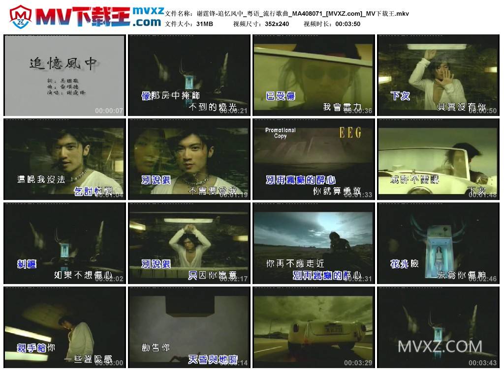 谢霆锋-追忆风中_粤语_流行歌曲_MA408071